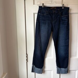 Joe's Jeans Dark Wash Cropped Cuffed Denim Jeans Size 27